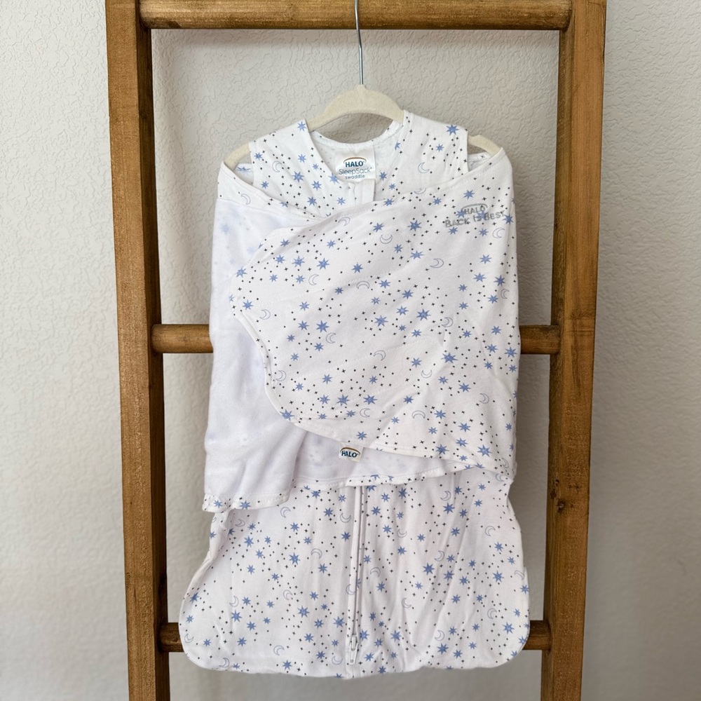Halo Starry Night SleepSack in White and Blue